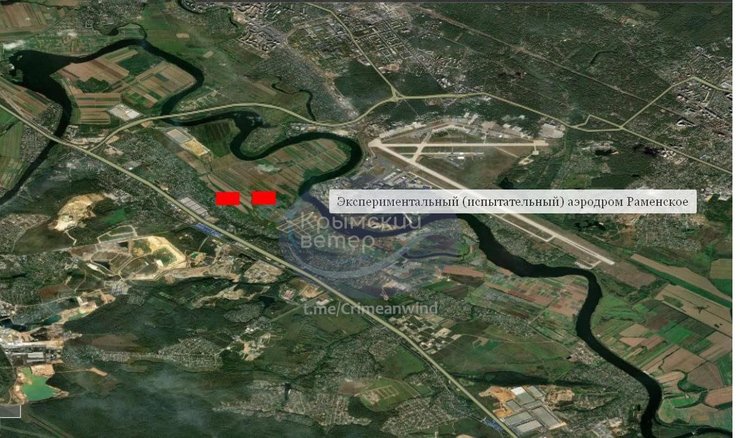 карта пожаров в районе аэродрома Раменское под Москвой 27 октября