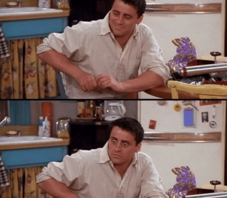 Кадры из сериала "Друзья" с Джоуи Триббиани