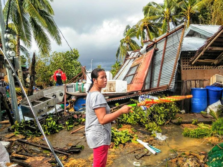 тайфун, филиппины, пальма, бедствие