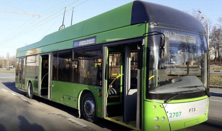 Тролейбус, транспорт, Політехносервіс, фото