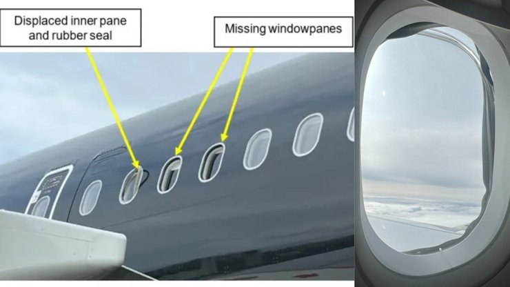 Самолет, Airbus A321, Titan Airways, самолет взлетел без окон, самолет без окон, аварийная посадка, использовали для съемок, расследование,