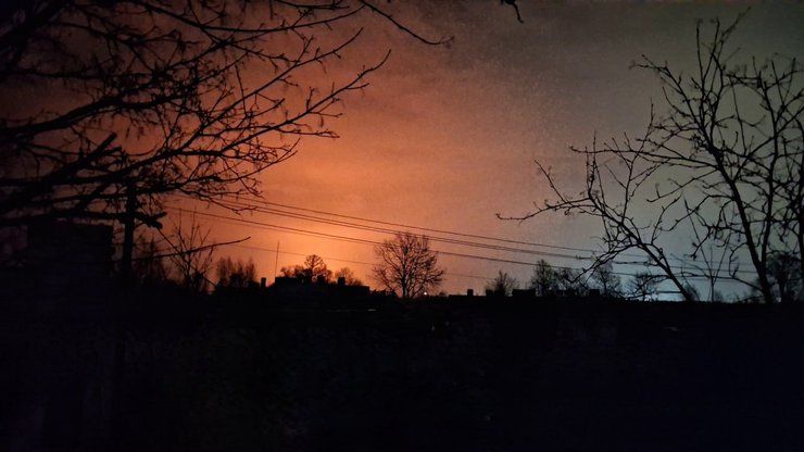 усть луга пожар