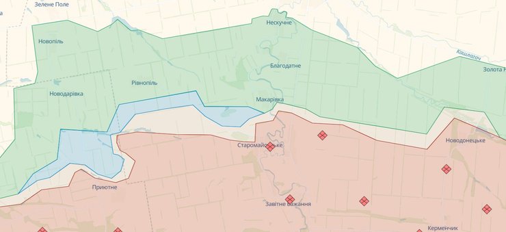 Ситуация вблизи Старомайорского