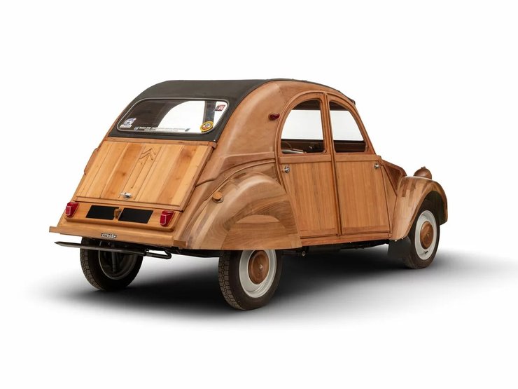 авто из дерева, Citroen 2CV, Citroen 2CV 1955, деревянное авто, самодельное авто
