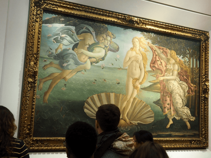 Сандро Боттичелли, Боттичелли Рождение Венеры, картина Боттичелли, Венера, Афродита, итальянская живопись, шедевр, анатомия шедевра, греческие мифы, греческая мифология, ренессанс