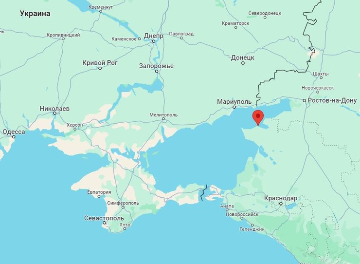 Ейск, карта