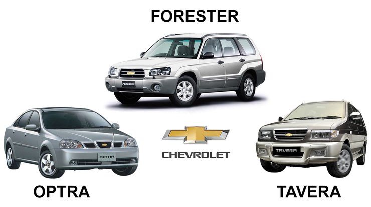 Модельна гамма Chevoret в Індії в 2003-04 роках. Про повернення марки, а також і про появу тут кросовера Форестер, стало відомо восени 2002-го, але офіційно про це оголосили в лютому наступного року