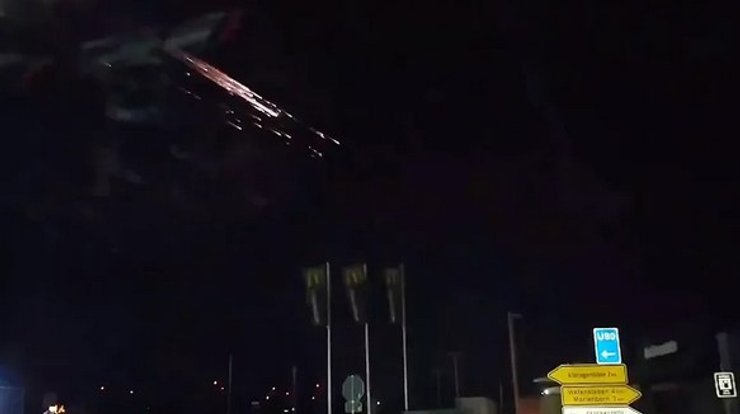 падение ракеты Falcon 9