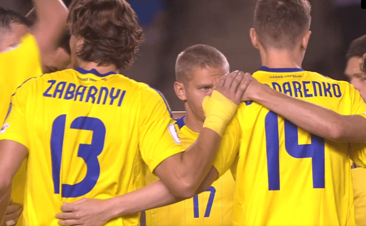 Збірна України перед початком матчу проти збірної Азербайджану ЧС2026