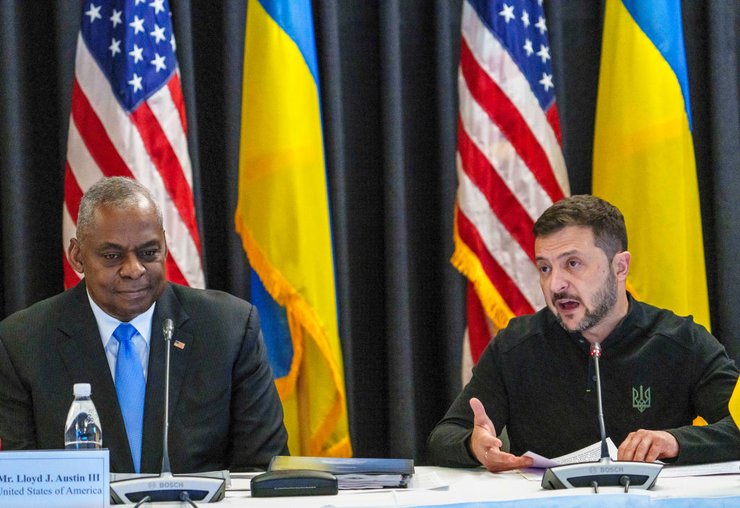 зеленський, контактна група з питань оборони України, формат Рамштайн, Рамштайн, Байден відклав поїздку до Німеччини, перенесення "Рамштайну"