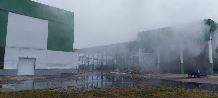 Последствия удара ВС РФ по первой в Украине ТЭЦ на биомассе в Корюковке