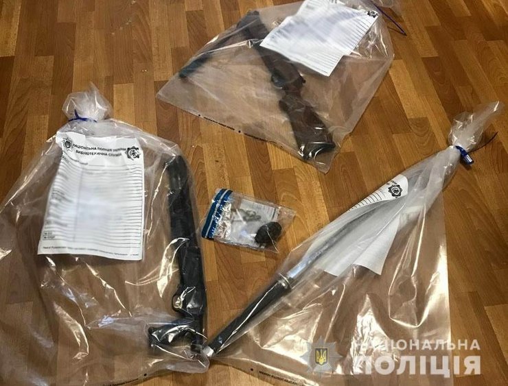 изъятое оружие, дебошир, мариуполь, обыск