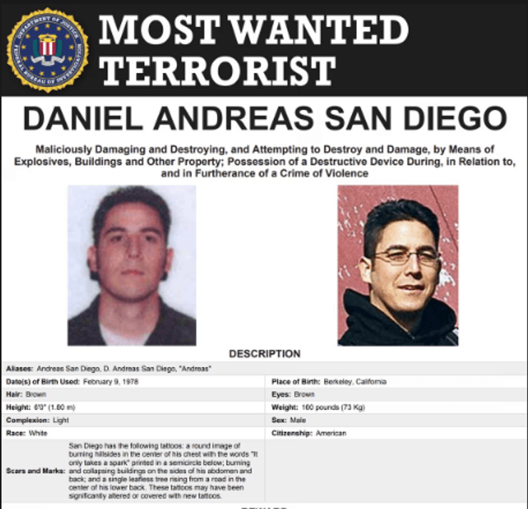 Профайл на Андреса Сан-Диего (фото: ФБР)