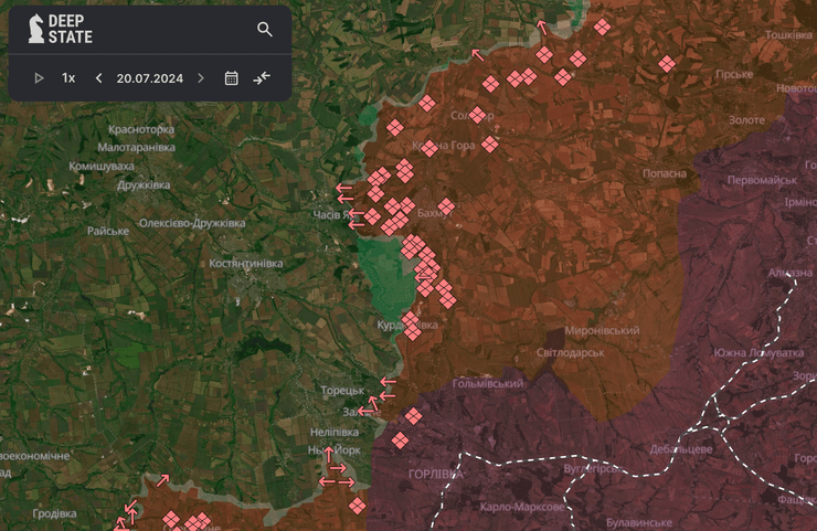 Карта боевых действий
