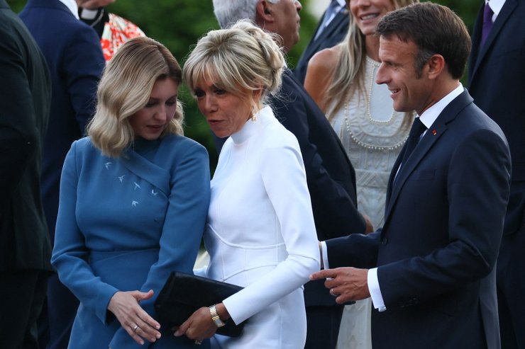 Бріжит Макрон і Олена Зеленська, зустріч