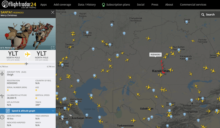 Санта-Клаус, рождество, санта, подарки, полет