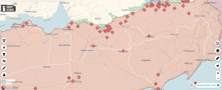 Карта боїв: Південний фронт