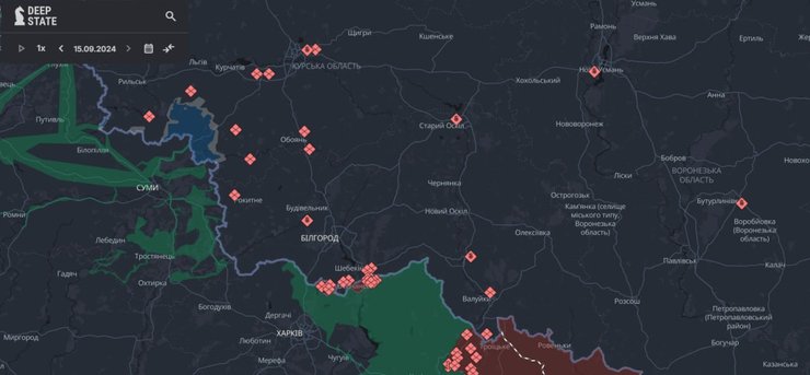 Бої в Курській області Карта DeepState