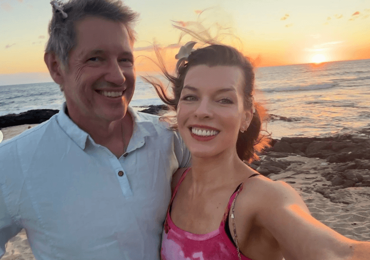 Милла Йовович с мужем