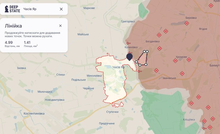 Бої на Донбасі, Часів Яр, Донбас, карта, 19 серпня, DeepState
