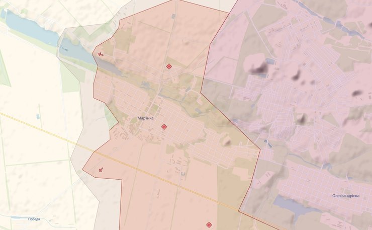 Марьинка, карта боев, deepstate