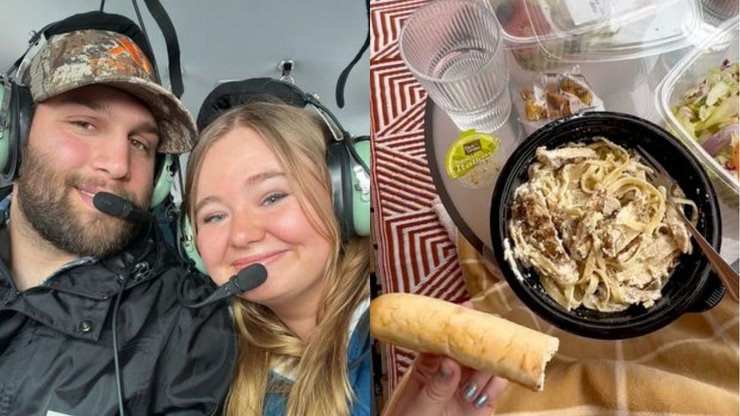 Сім'я живе в селі на Алясці, сімейна пара, літак, переліт, найвіддаленіше село у світі, літають за покупками