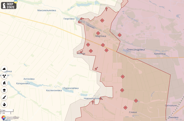 Новомихайлівка на карті