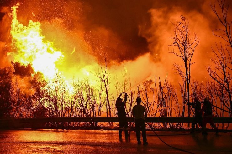 Пожары в Греции