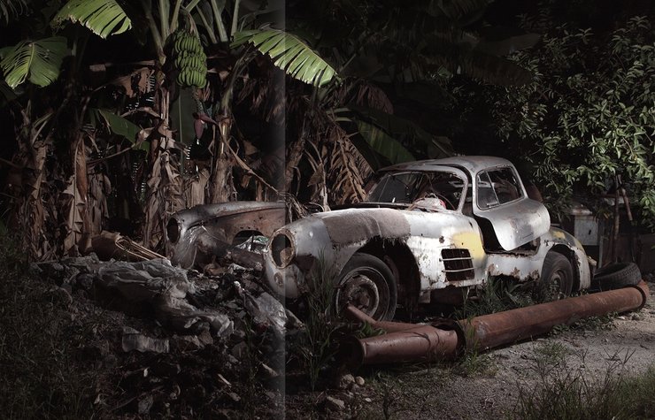 Mercedes 300Sl, ретро авто, покинуті авто,