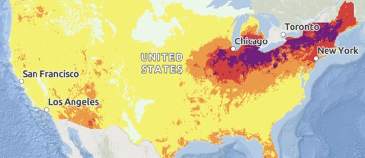 жара сша карта