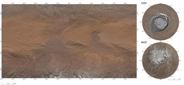 Марс, карта, Китай, Тяньвень-1