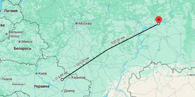 Расстояние от украины до поселка Кзыл-Юл Татарстан