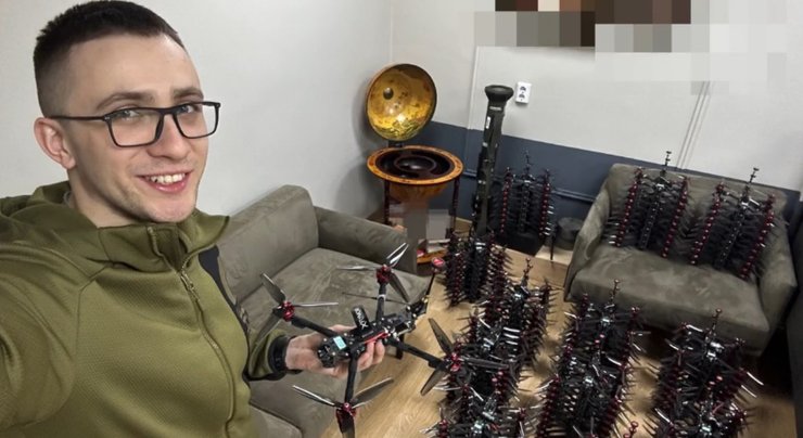 Сергій Стерненко, дрони Бавовна