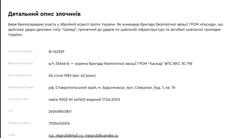 ГУР ідентифікувало командира бригади ЗС РФ, яка запускає "Шахеди" по Україні