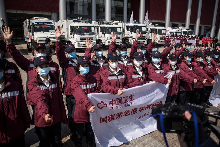 медики, Ухань, фото, эпидемия, коронавирус, победа