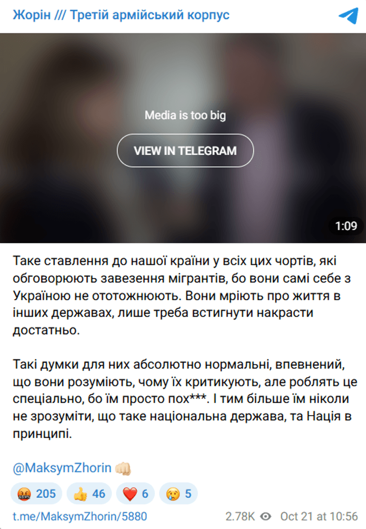 Жорин об иммигрантах в Украине