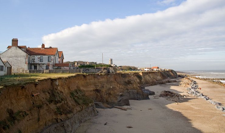 Хапісберг, берегова ерозія, Норфолк, приморське село, кліматичні зміни, руйнування узбережжя, Північне море, туризм, загроза зникнення
