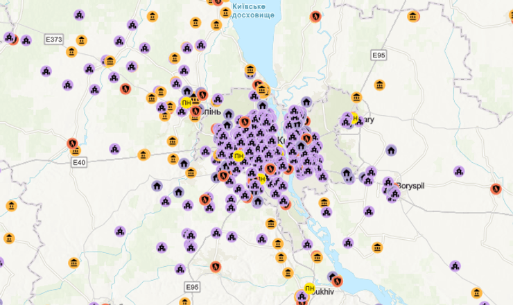 пункты незламности, карта пункты незламности