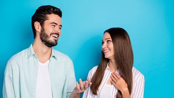 чоловік, жінка, сміх