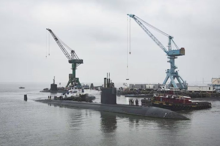 Субмарина USS Boise на верфи Huntington Ingalls Industries в Ньюпорт-Ньюсе, штат Вирджиния. Источник: Defense News