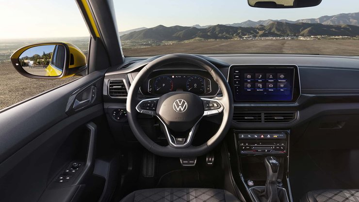 салон vw t-cross 2024, Volkswagen T-Cross 2024, Volkswagen T-Cross, новый Volkswagen T-Cross, кроссовер Volkswagen