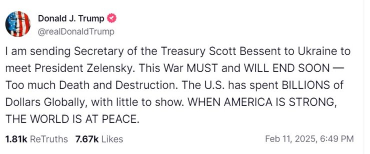 США та Україн, Дональд Трамп, Скотт Бессент, рідкоземельні матеріали