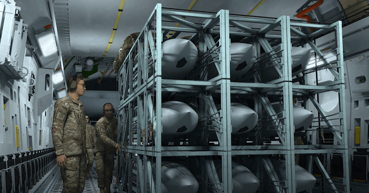 сброс ракет с самолета