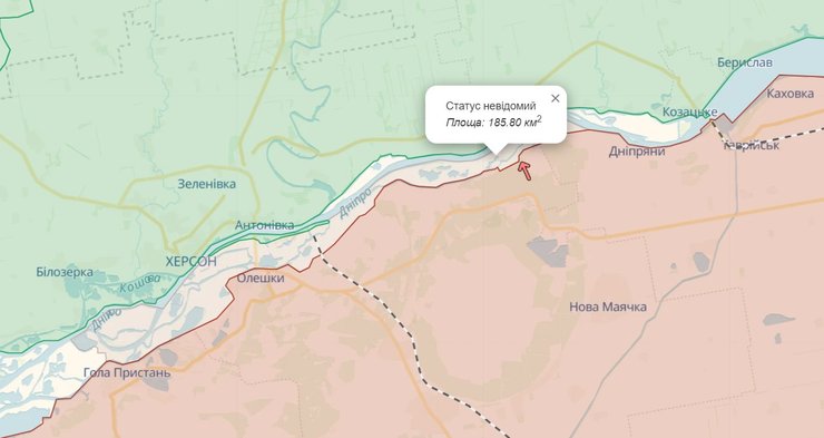 Левобережье Херонщины, карта