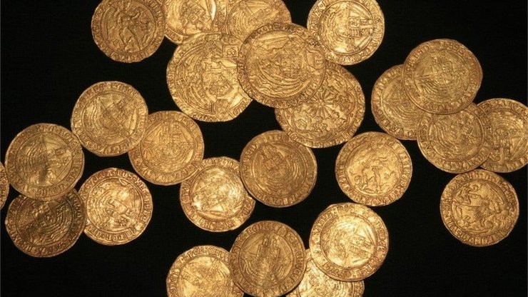 Золотые монеты, Генрих VIII, Тюдоры, клад, король, британия