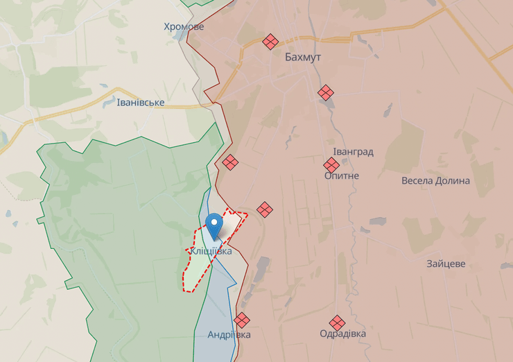 Кліщіївка Донецька область карта, Кліщіївка новини, Кліщіївка на карті України, Кліщіївка карта, Кліщіївка, звільнення Кліщіївки, деокупація Кліщіївки, контрнаступ ЗСУ, контрнаступ