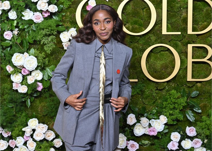 Айо Эдебири Золотой глобус 2025, красная дорожка 2025, модные тенденции Золотого глобуса, звезды Голливуда