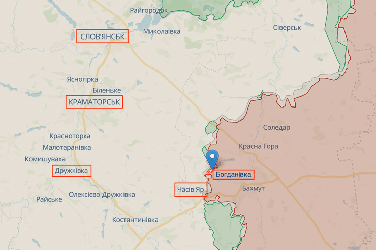 Часів Яр, Богданівка, Дружківка, Слов'янськ, Краматорськ, Часів Яр Донецька область, Часів Яр карта, Донецька область карта