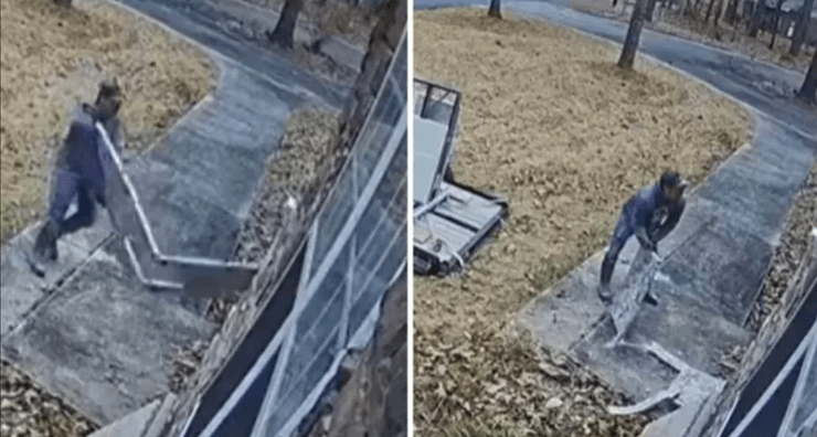 Рабочие уронили кухонную столешницу во время доставки