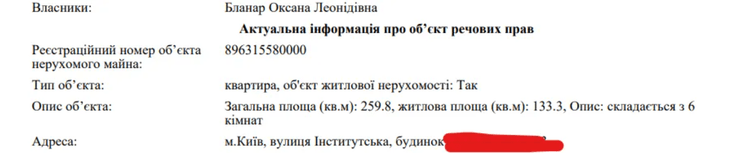 Квартира в Киеве, декларация